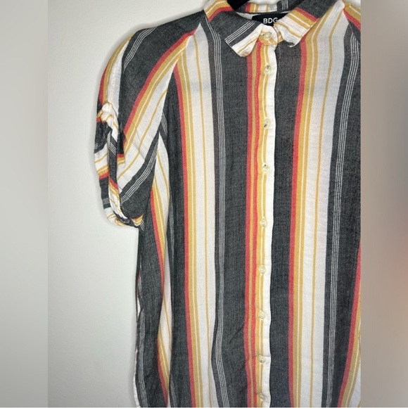 BDG - Multicolored Striped Button Down Shirt - Size XS - Picture 5 of 8